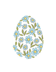 Easter eggs greeting card illustration