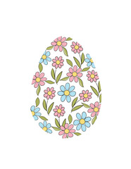 Easter eggs greeting card illustration