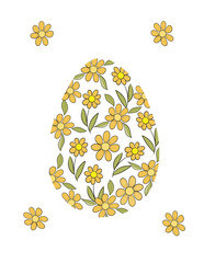 Easter eggs greeting card illustration
