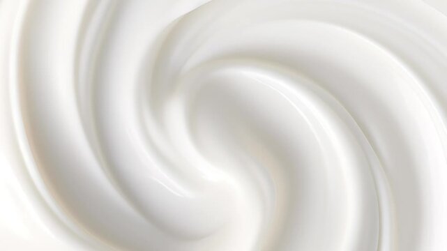 A soft abstract background for promos, motion videos, or concept videos. Can also be used to promote food and beverage products on social media. 4K video of a plain milk swirl texture.