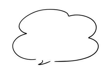 ペンの手書き吹き出し_黒