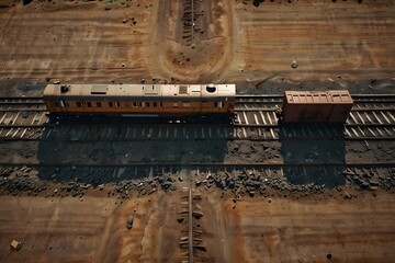 Supply chain aerial train tracks
