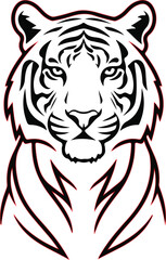 tiger head silhouette © SHARMIN