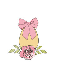 Easter egg greeting card illustration