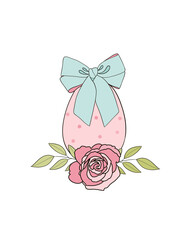 Easter egg greeting card illustration