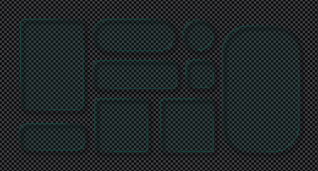 Modern Green Glass morphism UI Elements for Web Design and App Interface