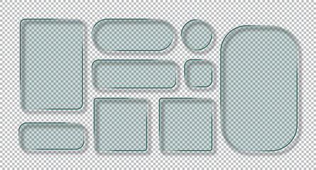 Modern green Glass morphism UI Elements for Web Design and App Interface