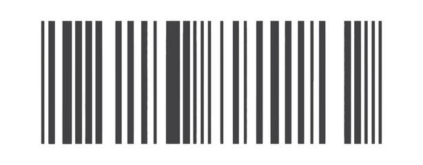 Barcode, black and white code stripes, printable label sticker, customer QR style code concept
