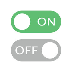 Toggle switch icons for on and off states