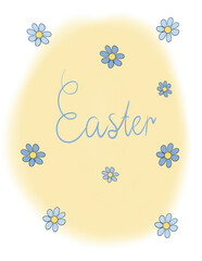 Easter greeting card illustration