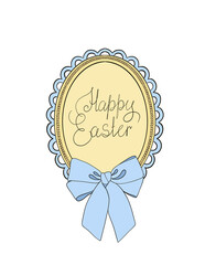Happy Easter greeting card illustration