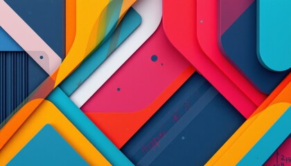 Obraz premium Abstract Colorful Geometric Shapes Background