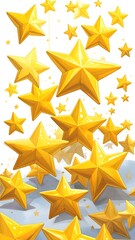 Obraz premium Golden stars falling