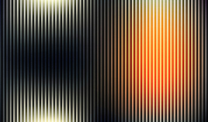 Fototapeta premium Vibrant gradient stripes transition from black to orange
