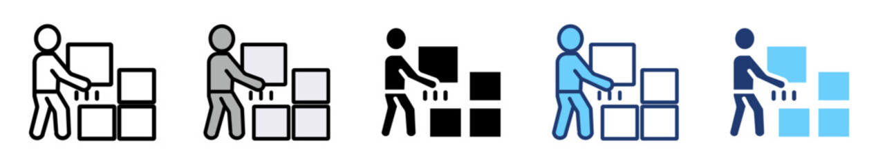 LOGISTICS icon set with various styles