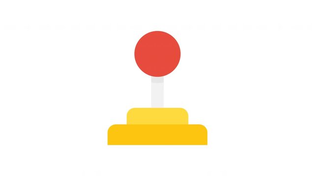 Retro Arcade Joystick Controller Animation
