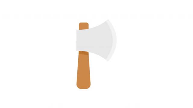 Wood Chopping Axe Tool Motion Icon