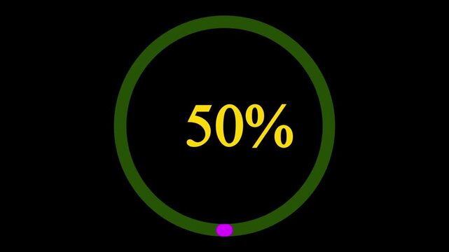 loading glitch circle animation on black background. Circular loading bar with glitch and noise. Display stuck animation. 4k video