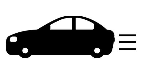 走る車のシルエット © みーゼミ