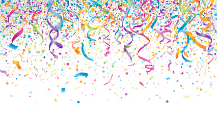 Vibrant Multi-Colored Confetti and Streamer Explosion