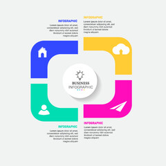 Four section infographic diagram