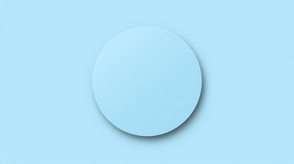 Light Blue Round Button Or Circle