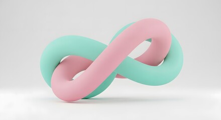 Abstract Infinity Loop in Pastel Colors