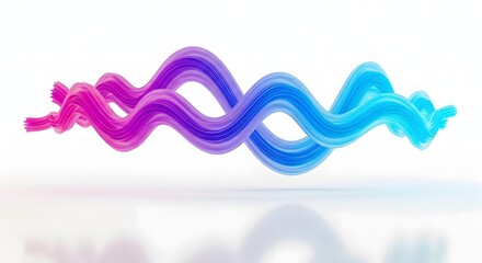 Abstract Colorful Wave, Pink to Blue Gradient