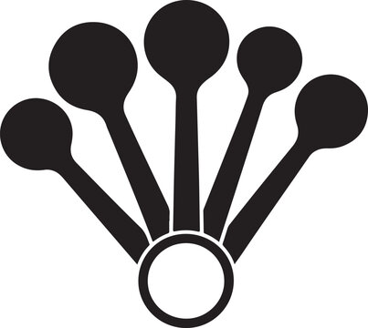 Measuring spoons flat vector icon for cooking apps and websites