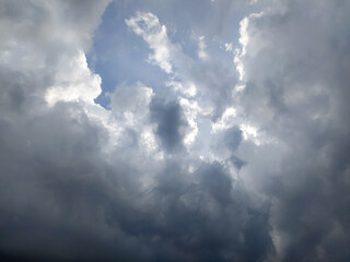 Obraz premium Cloudy blue sky stock photo.