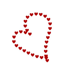 Romantic heart shape dotted brush stroke for wedding and valentine card design