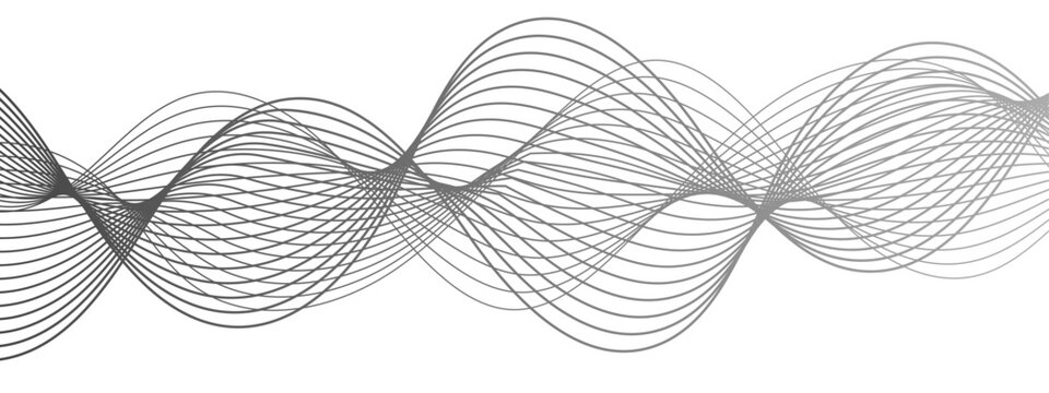 Vector Abstract flowing line design symbolizing sound, data, and wave patterns, capturing the essence of technology, movement, and the unseen forces shaping our world Design