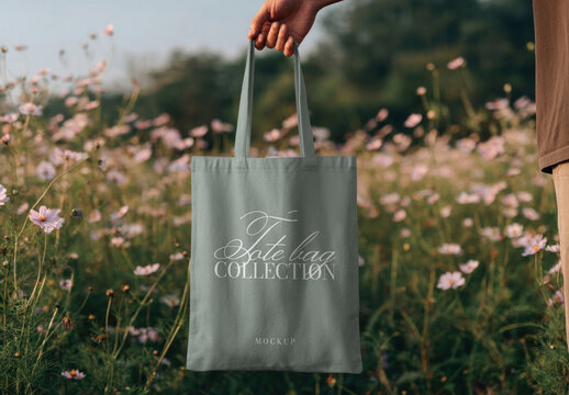 Eco Friendly Tote Bag Mockup PSD