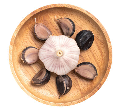 black garlic isolated object