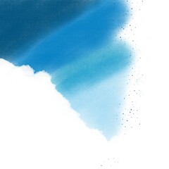 Obraz premium Minimal blue torn paper background with soft texture.Modern abstract blue backdrop with ripped paper edge and large copy space, perfect for branding, social media posts and web banners.