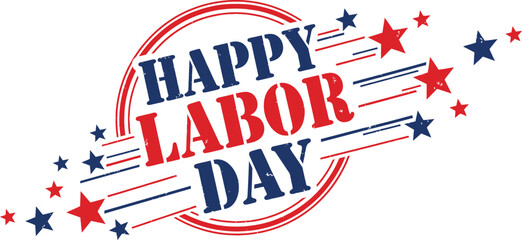 Fototapeta premium Happy labor day greeting with patriotic theme
