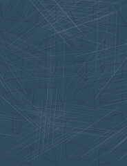 Fototapeta premium Abstract Dark Blue Shattered Glass Pattern With Geometric Fragments And Intersecting Lines
