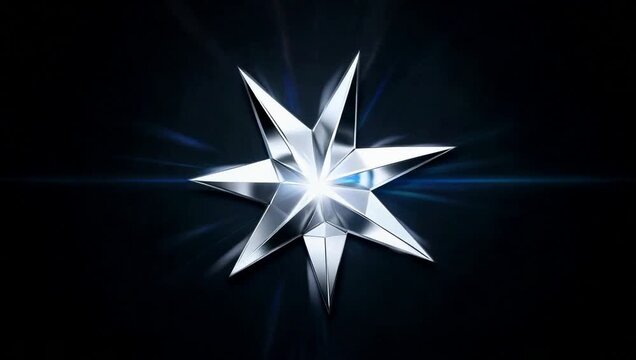 Digital satanic symbols seven-pointed star lens flare effect