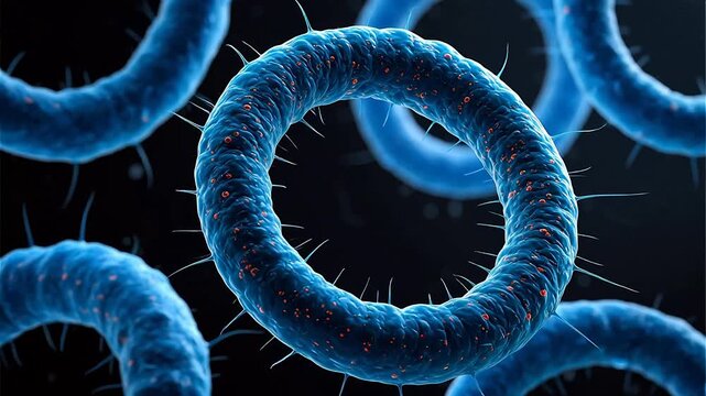 Blue ringshaped microorganisms