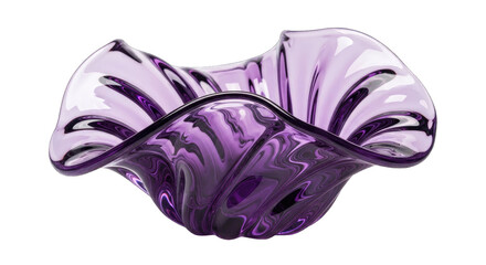 Elegant Swirling Purple Glass Bowl