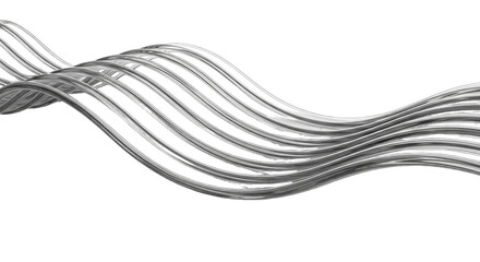 Abstract Metallic Ribbon Wave