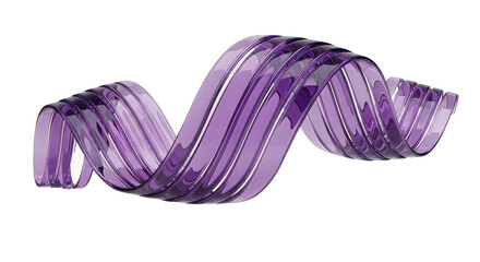 Abstract Purple Wave Ribbon