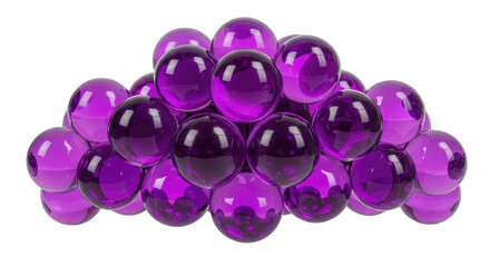 Pile of Translucent Purple Spheres