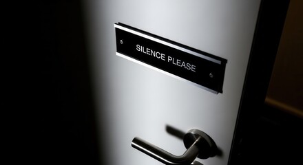 A Plea For Hush: Observing A Sign Announcing Quiet Within The Room's Interior
