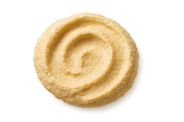 Fototapeta premium Creamy hummus dip swirl, transparent background
