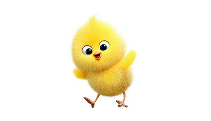 Joyful Chick: This image captures a delightful, fluffy chick, full of energy and cheer. It's a whimsical and heartwarming depiction of youth and the simple joys of life.