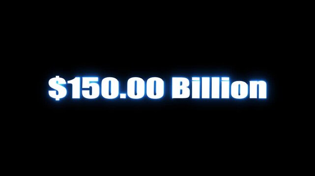 $150 Billion Digital Text Animation &ndash; Finance & Business Motion Graphics