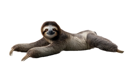 Sloth Relaxing: Capturing the laid-back charm of a sloth, its relaxed pose and serene expression evoke a sense of tranquility and contentment. 