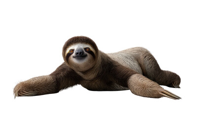 Sloth's Gentle Relaxation: A charming sloth rests in a position of relaxation. This image captures the serene essence of the sloth's way of life. 