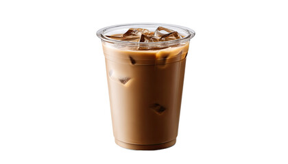Refreshing Iced Coffee: a chilled glass of invigorating iced coffee, featuring a perfect blend of rich coffee and cool ice cubes. This image is perfect to express the refreshment from hot weather.